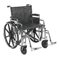 Drive Sentra Extra Heavy Duty Wheelchair, Detachable Desk Arms, Swing Away Footrests, 22" Seat, Model - STD22DDA-SF