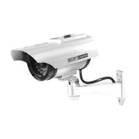 Lamijua YZ-3302 Solar Powered Dummy CCTV Security Surveillance Waterproof Fake Camera Flashing Red LED Light Video Anti-Theft Camera