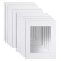 16x20" White Picture Mats with Core Bevel Cut Frame Mattes for 11x14" Pictures- Pack of 10