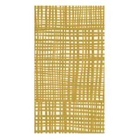 Caspari Raffiné Paper Linen Guest Towel Napkins in Gold, Two Packs of 12