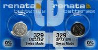 #329 Renata Watch Batteries 2Pcs