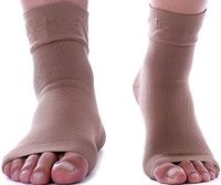 Doc Miller Plantar Fasciitis Socks Medical Grade Compression Foot Sleeves - Ankle Arch & Heel Support Achilles Tendon Support, Heel Spurs Tendonitis, Joint Pain Eases Swelling (Tan Skin, XX-Large)
