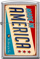 Zippo Made in America Sign Retro Rusted Street Chrome Windproof Lighter New