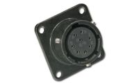 Amphenol Industrial PT02E-10-6P(027) Circular Connector Pin Environmental Resisting Bayonet Coupling Solder Termination Box Mounting Receptacle 10-6 Insert Arrangement 10 Shell Size 6 Contacts