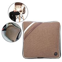 Neck and Back Massage Pillow, 4 Styles USB Electric Massage Pillow Soft Cotton Massager Cushion, Relief Full Body Muscle Pain, Home Office and Car Use, CE/ROHS Certificated(Linen Brown)
