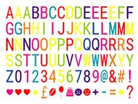 iPlanner 90PCS Decoration Cinema Sign for A4 LED Light Box, Decorative Coloured Symbols Letters Glyphs Emoji Numbers Card for Use with A4 Cinematic Light Boxes
