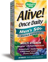 Nature's Way Alive Once Daily Men's 50 Plus Multi Ultra Potency Tablets, 60 Count
