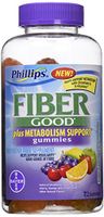 Phillips' Fiber Good Plus Metabolism Support Gummies, 72 Gummies (Pack of 2)