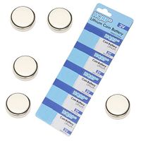 HQRP 5-Pack Battery for Saab 2001 2002 9-5/95 Linear Smart Key Fob + HQRP Coaster