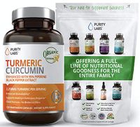 Organic Turmeric Curcumin 2,250MG. Highest Quality and Potency Available. Joint Pain and Arthritis Relief Supplement with 95% Standardized Curcuminoids and Black Pepper Bioperine for Best Absorption
