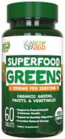 Organic Super Greens Fruit & Vegetable Tablets by Feel Great 365 – Superfood Green Juice Powder Supplement – Increase Energy, Improve Wellness, Alkalize The Body Halal Certified