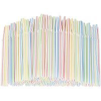 100pcs Flexible Disposable Plastic Straws for Parties, Bar, Beverage Shops, Home Straws for Kids and Adults