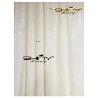 ShinyBeauty Sequin Photo Backdrop Sparkly Curtains 20FTx10FT Ivory 2 Panels Set Sequins Fabric Background Kids Mardi Gras Backdrop-0327S (240x120-Inch 2Pack, Ivory)