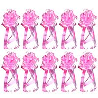 Amosfun 10Pcs Pull Bows Pull String Bows for Presents Easy and Fast Gift Wrapping Accessory Wedding Bows Decorations