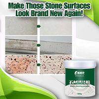 Xisheep Household Cleaning, Stone Stain Remover Oil Stain Remover Cleans Kitchen Stone Floor Cleaner Cleaning Supplies Home Decorations, for Home DIY Day White