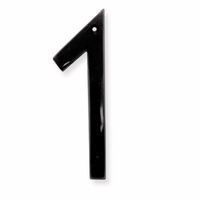 NACH HH-SDW6-BLK Shadow House Address Number - #1, Black Aluminium, 6"