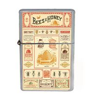 Wind Proof Dual Torch Refillable Lighter Vintage Poster D-026 Bees & Honey