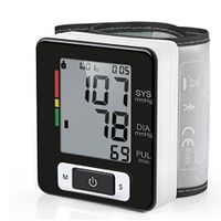 Sphygmomanometer LPY-Wrist Blood Pressure Monitor for Home Use with Large Cuff, Digital Electric BP Tester Machine Meters, 2 User Modes Each with 90 Memory Capacity