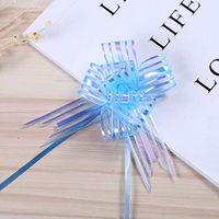 DESTINLEE 10pcs Organza Pull Bow Ribbon,Florist Craft Pull Bows with Ribbon Pull Strings Solid Color Pull Bow Great for Pew Party Christmas Wedding and Gift Wrapping
