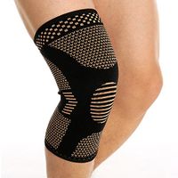 CFR Copper Compression Knee Sleeve Knee Support Braces for Arthritis, ACL, Running, Pain Relief, Injury Recovery, Joint Pain One Piece Black,S UPS Post