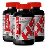 Tongkat ali with Horny Goat Weed - LONGJACK TONGKAT ALI Extract 200 : 1 400 MG - Testosterone Booster (3 Bottles)