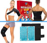 YT Gel Ice Pack Reusable Large Hot Cold with Wrap Therapy for Hip Shoulder Back Knee, Pain Relief for Injuries, Swelling, Aches, Bruises, Sprains, Recovery 14"X13" (Blue, 14”x13")
