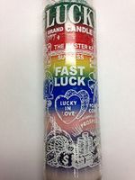 Fast Luck Candle - Silkscreen 7 color In Glass