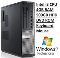 Dell Optiplex 7010 SFF Business Desktop PC, Intel Core i3 Processor, 4GB DDR3 RAM, 500GB Hard Drive, DVD ROM, Windows 7 Professional (Certified Refurbished)