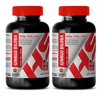 Ginkgo biloba Pills - 50 : 1 Ginkgo BILOBA Leaf Extract 120 MG - Reduce Fatigue (2 Bottles)