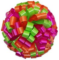 Hot Pink Lime & Orange Car Bows