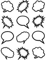 Teacher Created Resources Black and White Speech/Thought Bubbles Mini Accents (5641)