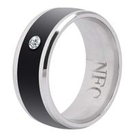 Pomya Smart NFC Multifunctional Ring, Universal Wear Finger Digital Ring Magic Wearable Device Universal for Mobile Phone(size6)