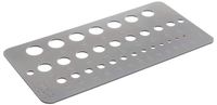 Huot 12250 Drill Bit Gauge for Fractional Sizes 1/16" to 1/2" in 1/64" Increments
