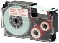 Casio Europe XR-12WER1 Colour Ribbon 12 mm Red on White