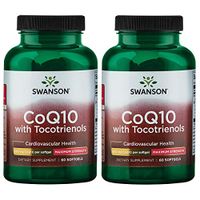 Swanson Coq10 with Tocotrienols - Maximum Strength 600 mg 60 Sgels 2 Pack