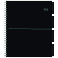 Mead 2019-2020 Academic Year Weekly & Monthly Planner, Large, 8-1/2" x 11", Basic, Black with Green Bungee (CAW69060)