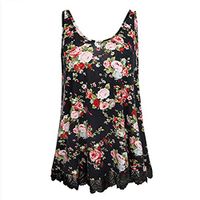 Women's Sleeveless Flowy Loose Fit Racerback Yoga Workout Tank Top(Multicolor,US 6)
