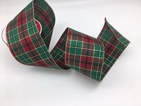 Celebrate IT- Ribbon Bow-tuque-Christmas GreenChecker II- 4 in x 25 ft