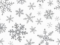 Silver Flurry Snowflakes Design Print Gift Grade Tissue Paper Sheets - 15" x 20" Package Amount (5)