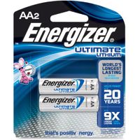 Energizer L91BP2 Lithium Battery, AA, 2/PK, SR
