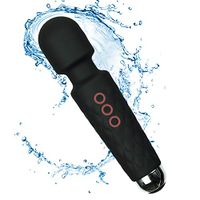 PKIE Personal Wand Massager for Body Therapeutic, Waterproof, Rechargeable, Quiet, Stress Relief 8 Speeds 20 Patterns Powerful Handheld Massager for Foot Back Shoulder Sport Recovery Muscle Relaxation