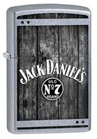 Zippo Lighter: Jack Daniel's Logo on Wood - Street Chrome 80070