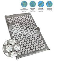 YITIAN Acupuncture Massage Pad Lotus Thorn Cushion Acupuncture Mat Pillow Back Neck Stress Relief Therapy Better Deeper Sleep