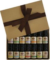 Fabulous Frannie 14-Pack Aromatherapy Starter Gift Set of 100% Pure Therapeutic Grade 10ml Essential Oils (Eucalyptus, Grapefruit, Lavender, Lemon, Lemongrass, Lime, Patchouli
