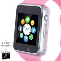 Smart Watch, Smartwatch Phone with SD Card Camera Pedometer Text Call Notification SIM Card Slot Music Player Compatible for Android Samsung Huawei and IPhone (Partial Functions) for Women Teens Girls