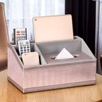T-ZJHC Multi-Function Tissue Box Living Room Coffee Table Paper Remote Control Storage Box Creative Simple and Lovely, Pink Erotic