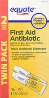 Equate Triple Antibiotic First Aid Ointment, 1 oz.(Compare to Neosporin Active Ingredients) Twin Pack