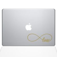 The Decal Guru Infinite Love Decal Vinyl Sticker, 13" MacBook Pro (2016 & Newer Models), Gold (1646-MAC-13X-G)