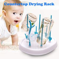 Xisheep Easter Day Home Décor ， Bottle Rack Bottle Drying Rack Easy to Clean Baby Bottles Dryer Healthy Materials Baby Bottle Rack - White