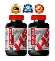 Brain and Memory Energy Booster - Korean Ginseng 350MG - Premium Extract - Ginseng Capsules - 2 Bottle (120 Capsules)
